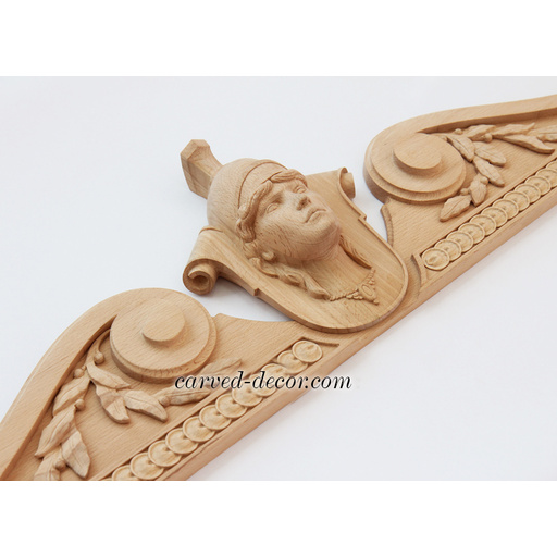 horizontal artistic scroll wood carving applique classical style