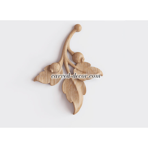 small corner artistic leaf wood applique classical style