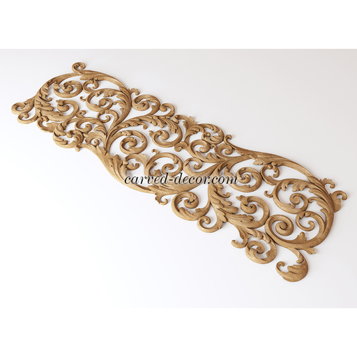 horizontal ornate scroll wood carving applique victorian style