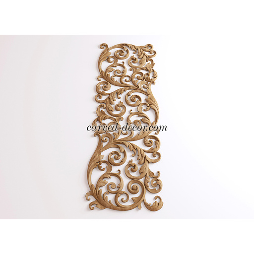horizontal ornate scroll wood carving applique victorian style
