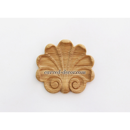 small decorative shell wood carving applique victorian style