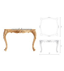Baroque hardwood chair frame with cabriole legs