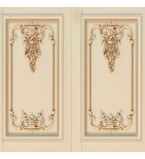 Carved Baroque style embellishment with flower buds
