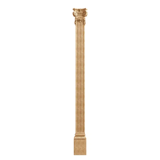 Fluted pilaster decorative set for wall - 1