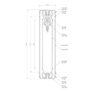 Oak carved panel with elements of floral design - 2