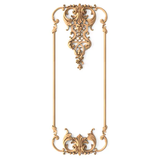 french wall accents panel with openwork floral applique