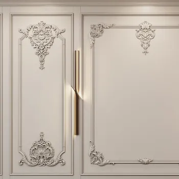 Vintage french wall panels with carved palmettos, acanthus leaves and flowers Vintage french wall panels with carved palmettos, acanthus leaves and flowers