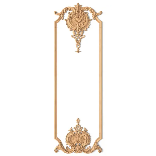 french wall panels with carved palmettos