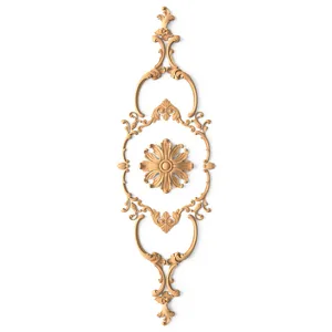 Large Baroque Wood Onlay Set with Floral Rosette & Scrolls Large Baroque Wood Onlay Set with Floral Rosette & Scrolls