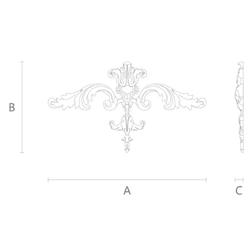 Elegant set of overlays in Baroque style from beech