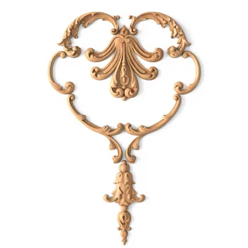 Extraordinary Branched Wooden Set of Hand-Carved Onlays