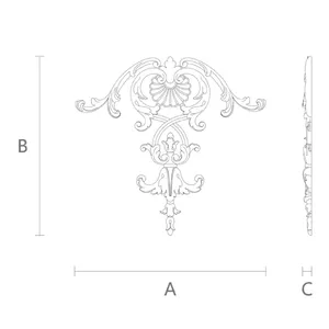 set of overlays with vertical applique with a shell