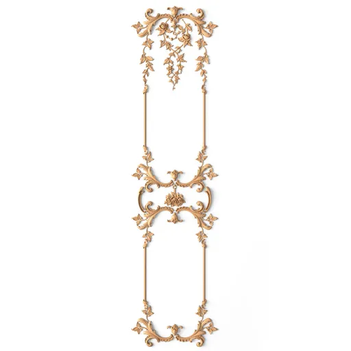 C-048 Decorative french wall panel with roses oak