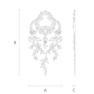 Wood onlay with roses and cartouche regency
