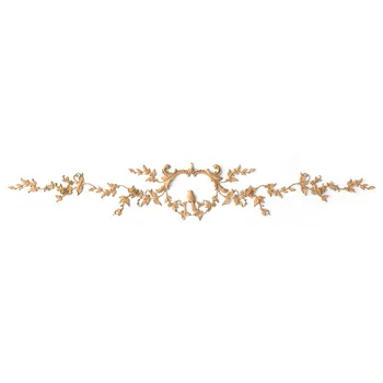 Ornamental scroll onlay with rose vines and bird Ornamental scroll onlay with rose vines and bird