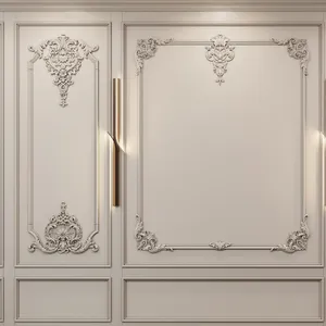 This large carved hardwood wall decor features an elegant, thin frame, adorned with magnificent flor..