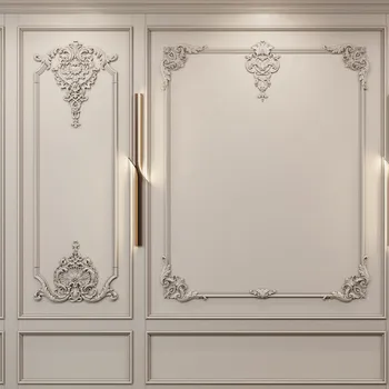 Large wood wall decor - french wall panels with floral appliques Large wood wall decor - french wall panels with floral appliques