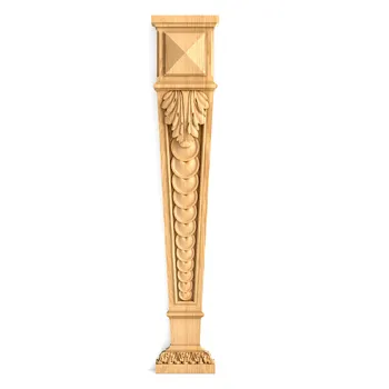 Wood pilasters with acanthus leave Antique style Wood pilasters with acanthus leave Antique style