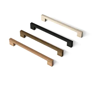 modern geometric long hardwood bridge handle for furniture modern geometric long hardwood bridge handle for furniture