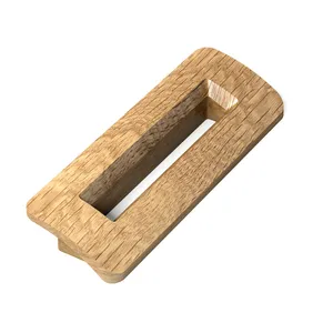 This rectangular cabinet handle is crafted with a clean design, featuring a distinctive hole for add..
