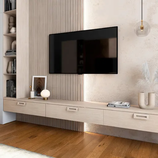 Rectangle cabinet handle from solid wood