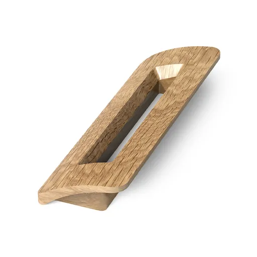 Rectangle cabinet handle with a hole oak - 3