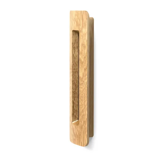 Rectangle cabinet handle with a hole oak - 2