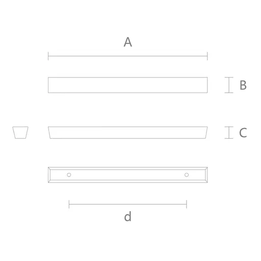 Vertical rectangular pull handle - 1