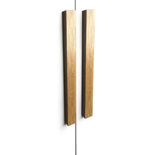 Wood vertical rectangular pull handle for cabinets - 1