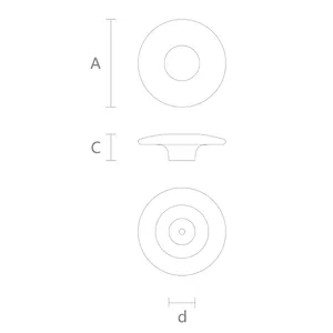 HL-035 Circular disk cabinet handle quiet luxury beech