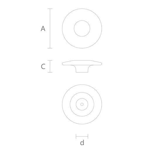 HL-035 Circular disk cabinet handle quiet luxury beech