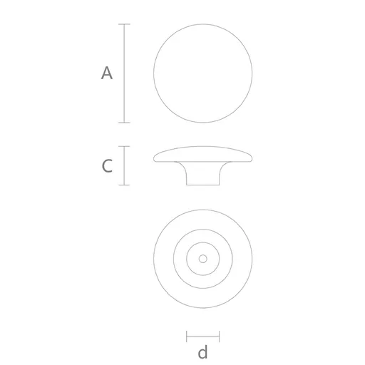 Custom round furniture handle quiet luxury beech - 1