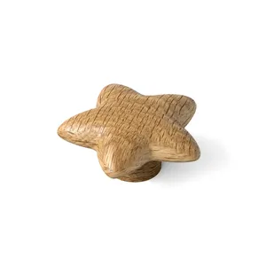 Star-shaped cabinet knobs from oak Star-shaped cabinet knobs from oak