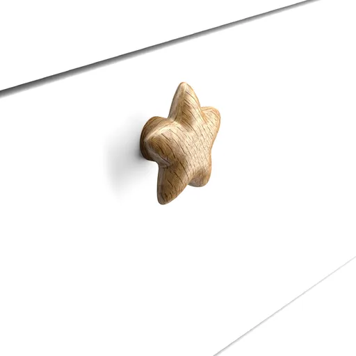 HL-044 Star-shaped cabinet knobs from beech