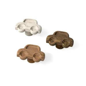 Car-shaped furniture handles for kid rooms in three finishes