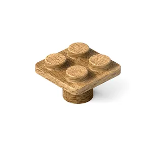 Kids constructor block handle oak