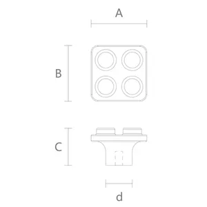 Wood rectangular kids constructor block handle