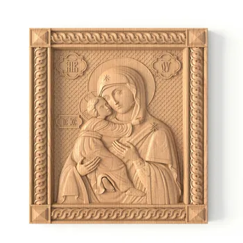Virgin of Vladimir icon, Solid wood icon
