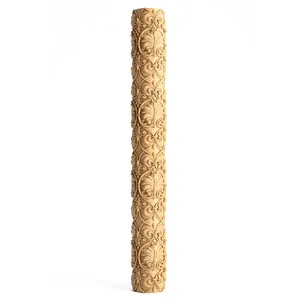 Decorative floral church pillar from wood