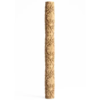 Carved church pillar, Floral round column