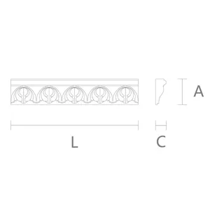 Ornamental oak mouldings for doors with leaves