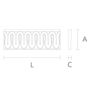 Mouldings with leaves neoclassical style for cornises