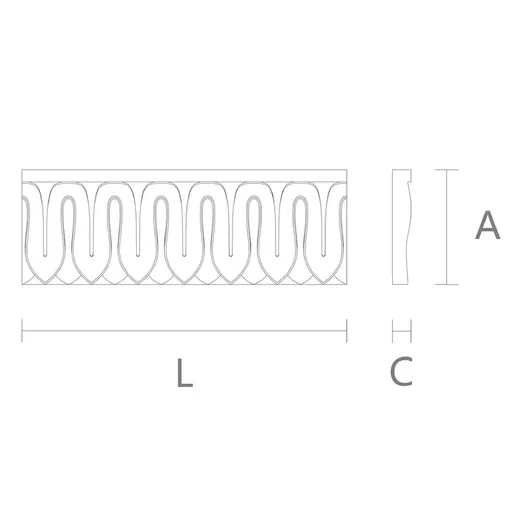 Mouldings with leaves neoclassical style for cornises