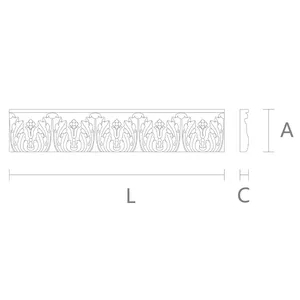 K-012 carved mouldings with acanthus leaf and flowers