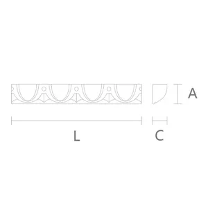 carved egg and dart molding art deco style for interiors