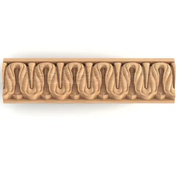 Lamb's tongue carved moulding Art nouveau