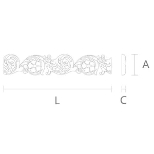 Oak Pierced frieze moulding with acanthus leaf