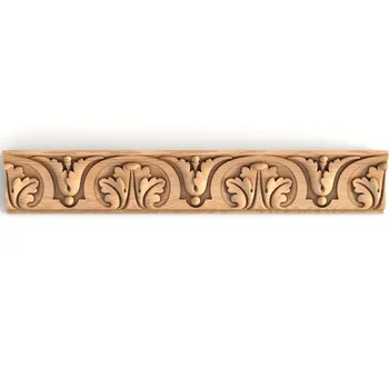 Ornate wood moulding with acanthus leaf antique