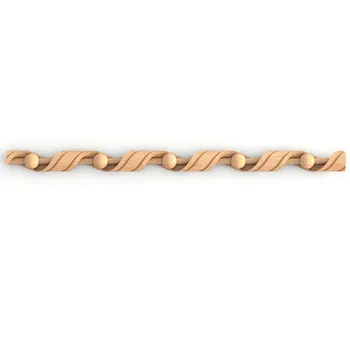 Decorative wood moulding ribbon rope with beads
