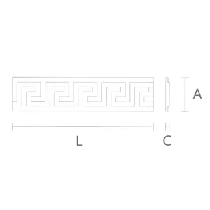 Greek key trim antique style from beech